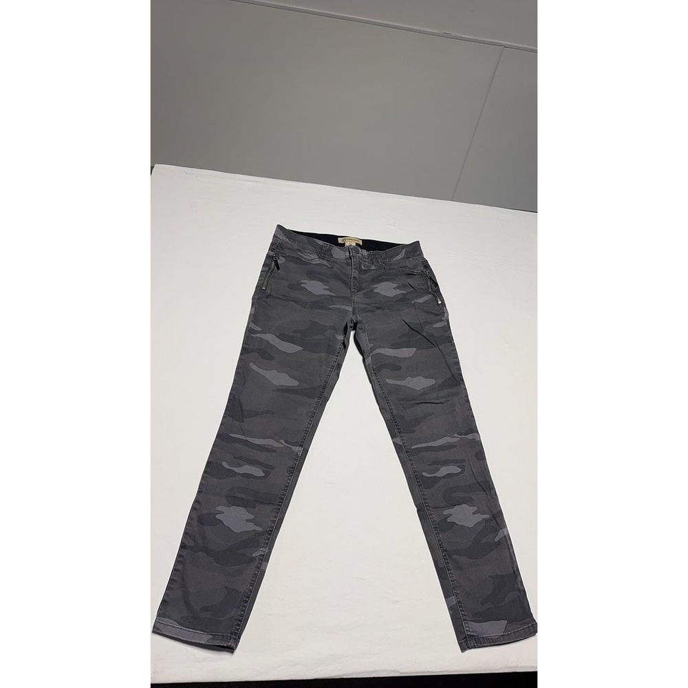 Democracy Womens Gray Camo Print Ab Technology Pants Size 10